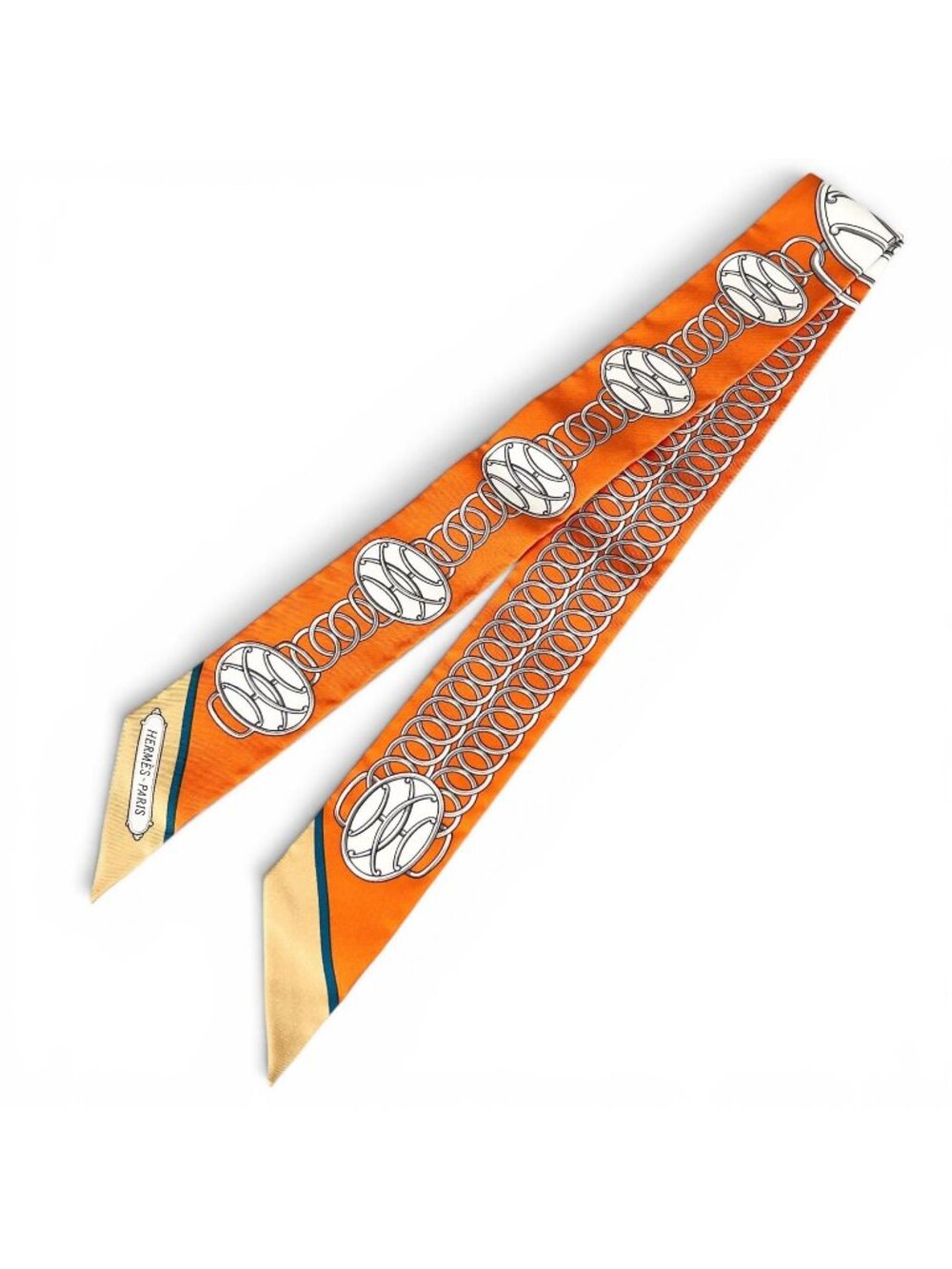 Hermes Lift Profile Silk 100% Twilly Scarf Multicolor